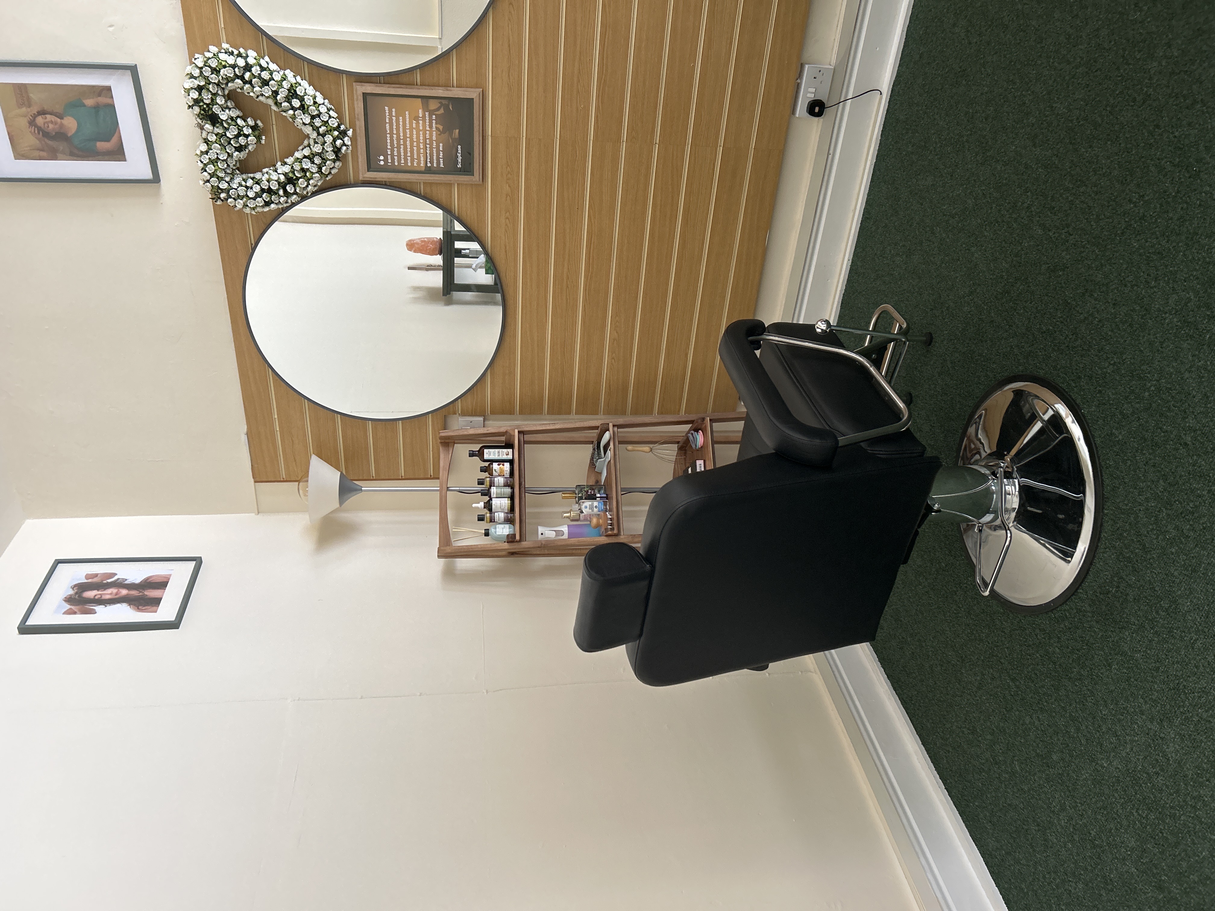 Massage chair in treatment area
